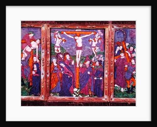 Triptych depicting the Crucifixion, Limousin by Nardon Penicaud