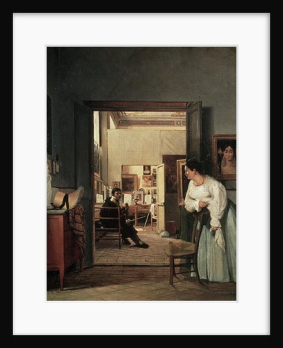 The Studio of Ingres in Rome, 1818 by Jean Alaux