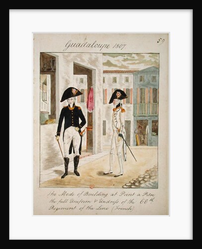 Uniforms of the 66th Regiment of the Line in Pointe a Pitre, Guadeloupe in 1807 by English School