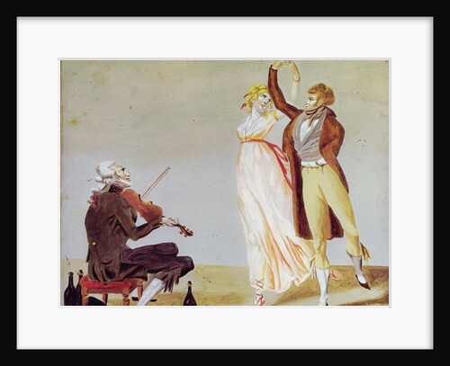 Merveilleuse and Incroyable with a Violinist by Louis Leopold (after) Boilly