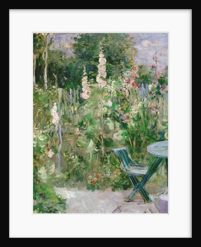 Hollyhocks, 1884 by Berthe Morisot