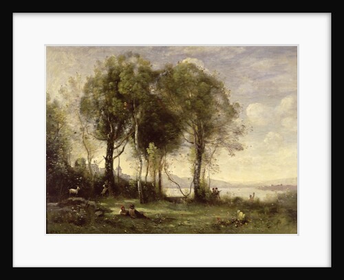 The Goatherds of Castel Gandolfo, 1866 by Jean Baptiste Camille Corot