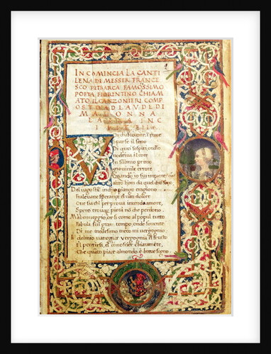 Song in praise of Laure by Italian School