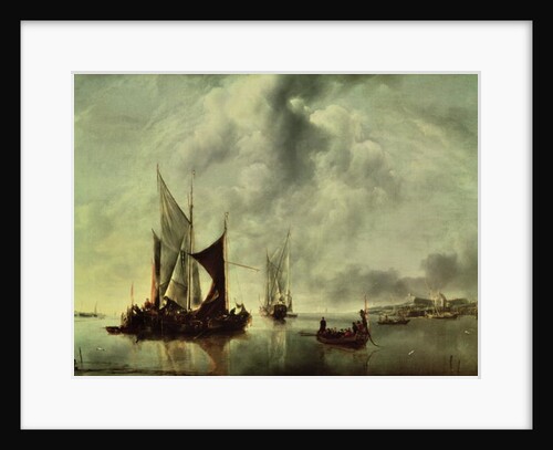 Calm or, Boats near the Coast, after 1651 by Jan van de Capelle or Cappelle