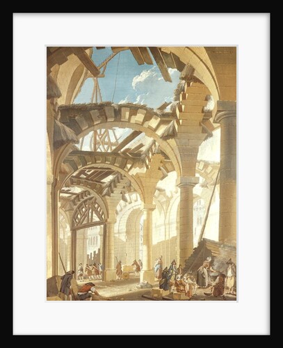 Construction of a Wheat Market, 1765 by Pierre-Antoine Demachy