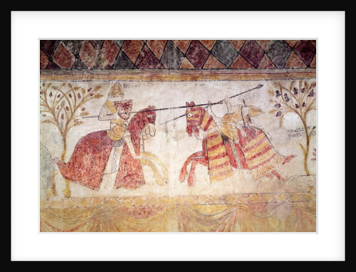 Combat between an Angevin King and Manfred, King of Sicily, after 1265 by French School