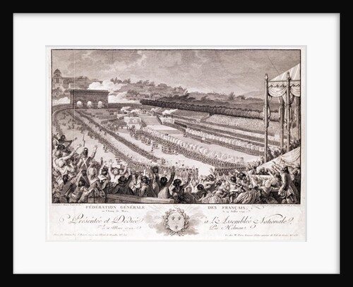 Festival of the Federation, 14 July 1790, at the Champ de Mars, late 18th century by Charles Monnet