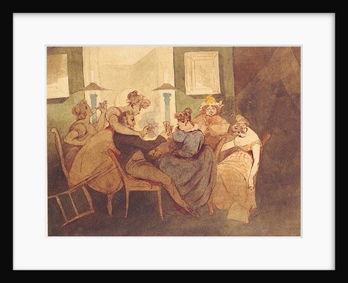 The Card Game, after 1830 by Henri Bonaventure Monnier