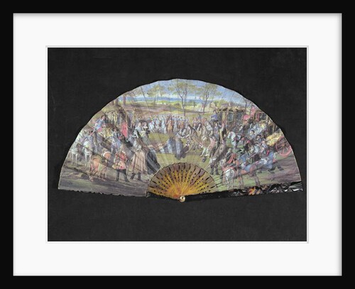 Fan depicting the marriage of Louis of France and Marie-Anne de Baviere at Vitry-le-Francois in 1680 by French School