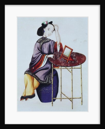A Chinese Woman Arranging her Hair, Qianlong Period by School Chinese