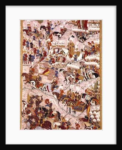 Suleyman the Magnificent at the Battle of Mohacs in 1526 by Ottoman School