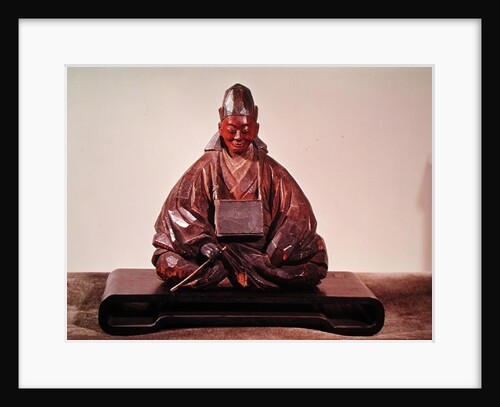 Seated statue of Basho Edo Period by Ran-Koo