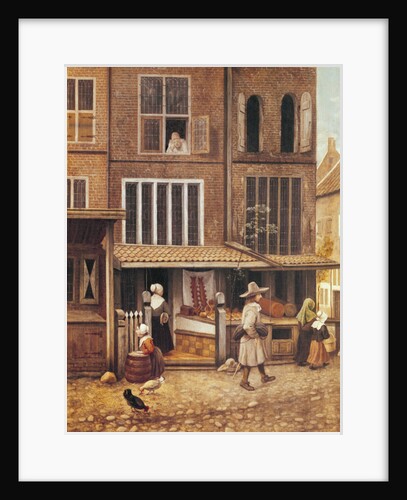 Corner of a Town with a Bakery by Jacobus Vrel or Frel