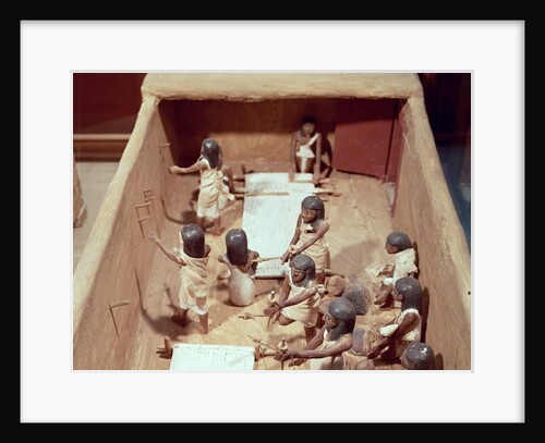 Funerary model of a textile workshop by Egyptian 11th Dynasty