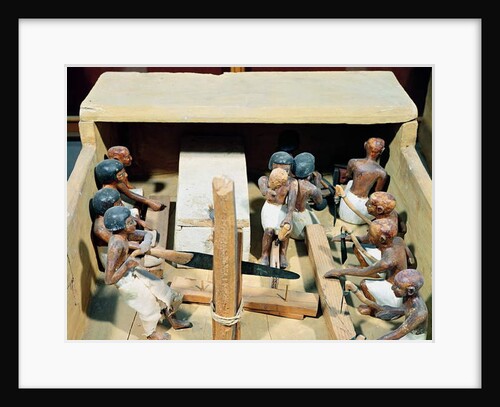 Funerary model of a carpentry workshop by Egyptian 11th Dynasty