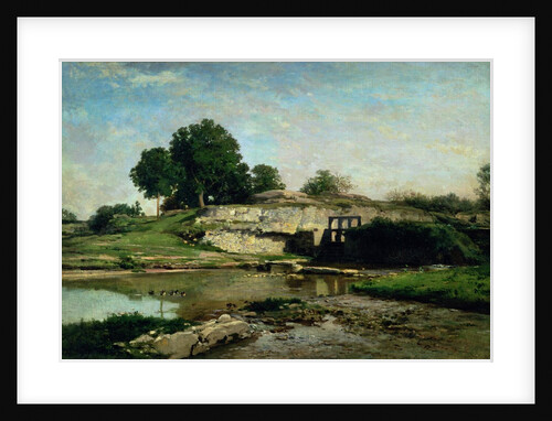 The Lock at Optevoz, 1859 by Charles Francois Daubigny