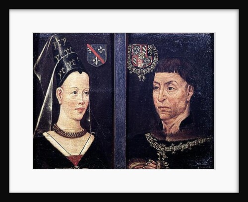 Double portrait of Charles le Temeraire Duke of Burgundy and his wife, Isabelle de Bourbon by Flemish School