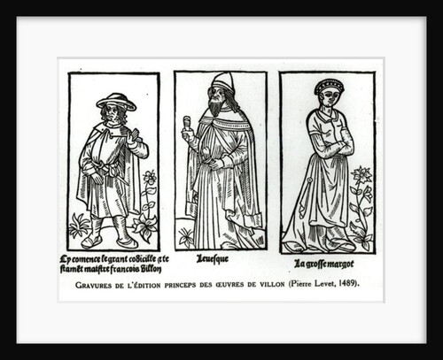 Francois Villon Bishop Thibaud d'Auxigny and Le Grosse Margor by French School