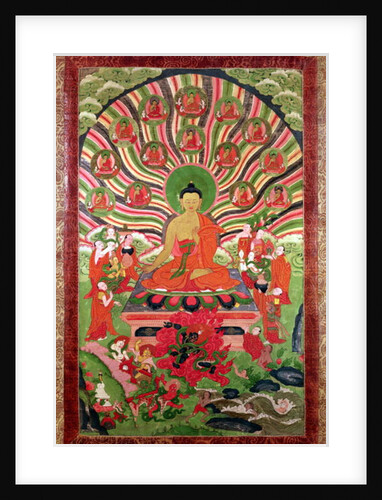 Scenes from the life of Buddha by School Tibetan
