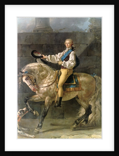 Equestrian Portrait of Stanislas Kostka Potocki 1781 by Jacques Louis David