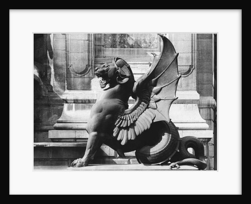 Chimaera from the St. Michel fountain, Paris, c.1860 by Adolphe Giraudon