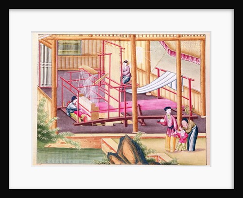 Ms 202 fol.10 Weaving by School Chinese