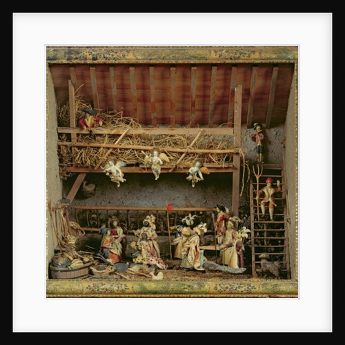 Crib with figures made from bread by French School