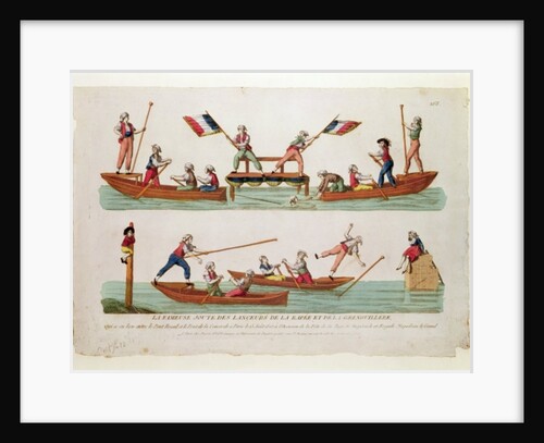 The Famous Joust between the Lancers from the Rapee and the Grenouillere which took place between the Pont Royal and the Pont de la Concorde by French School