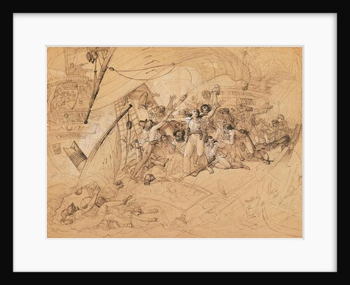 Le Vengeur du Peuple Sinking at the Battle of Ouessant, 1st June 1794 by Louis Lafitte