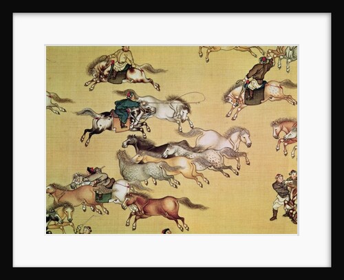 Voyage of Emperor Qianlong detail from a scroll, Qing Dynasty by Mou-Lan Mou-Lan