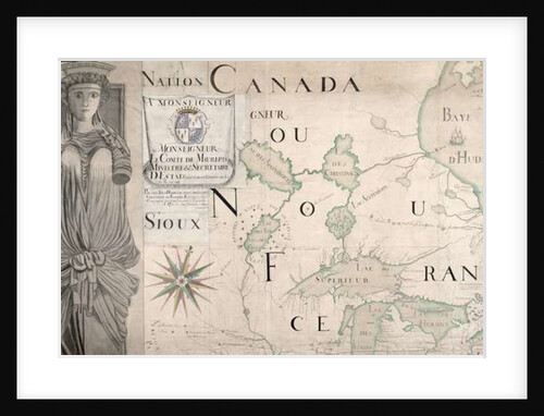 Map of Nouvelle-France 1699 by Fonville Fonville