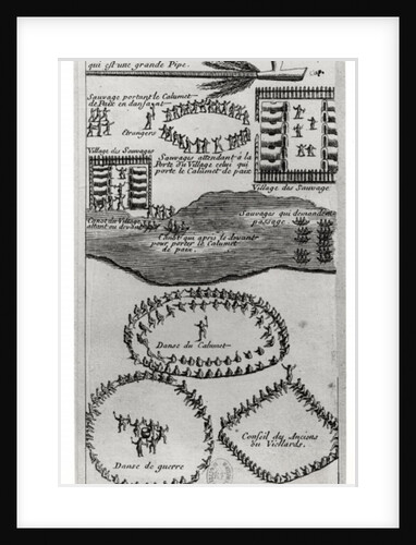 Peace pipe dance of the Iroquois by French School