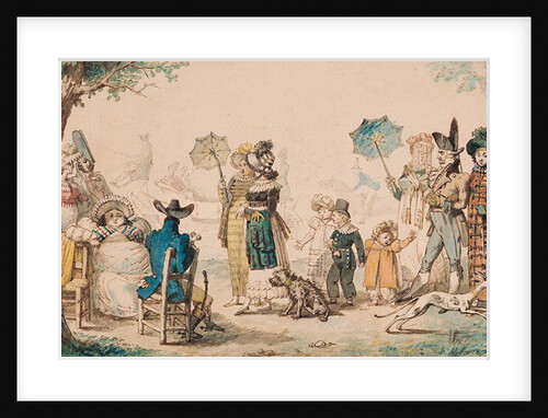 Promenade on the Champs-Elysees, 1811 by French School