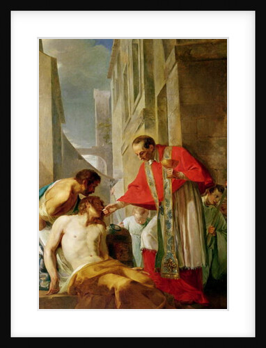 St. Charles Borromeo Administering the Sacrament to a Plague Victim in Milan in 1576 by French School