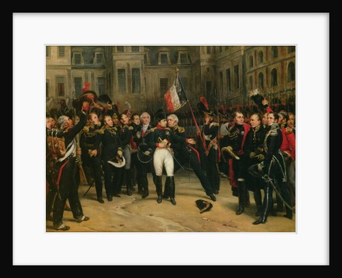 Napoleon I Bidding Farewell to the Imperial Guard in the Cheval-Blanc Courtyard at the Chateau de Fontainebleau, 20th April 1814, 1825 by Antoine Alphonse Montfort