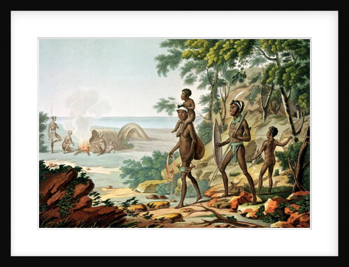 Port Jackson, New Holland: Aboriginal Family by Sebastien Leroy