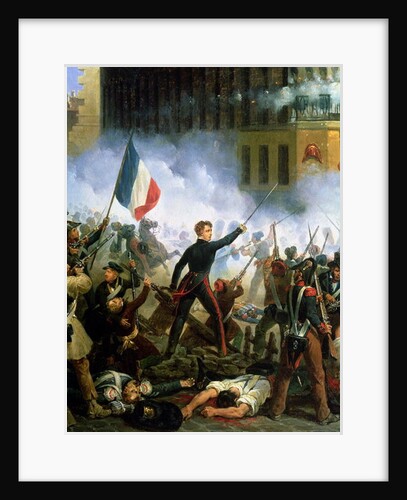 Battle in the Rue de Rohan, 28th July 1830, 1831 by Hippolyte Lecomte
