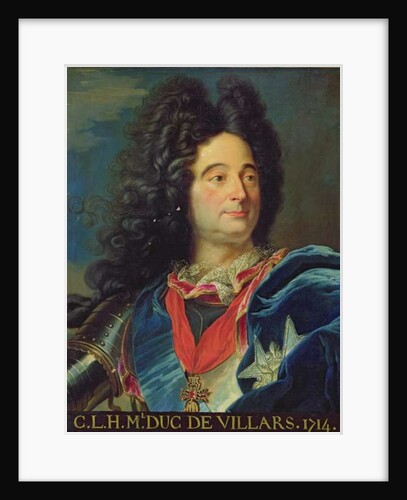 Portrait of Louis-Claude-Hector Duke of Villars, 1714 by Hyacinthe Rigaud