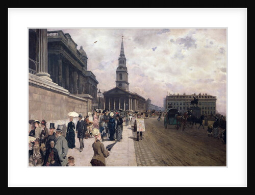 The National Gallery, London, 19th century by Giuseppe or Joseph de Nittis