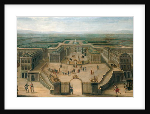 View of Versailles from the Place d'Armes by French School