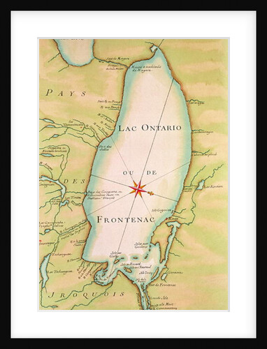 Map of Lake Ontario by French School