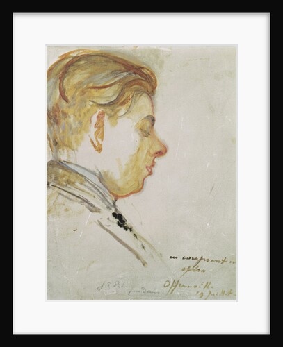 Study for a Portrait of Francis Poulenc 19th July 1920 by Jacques-Emile Blanche