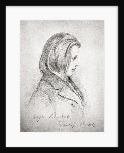 Portrait of Johannes Brahms aged Twenty, 1853 by Jean Joseph Bonaventure Laurens