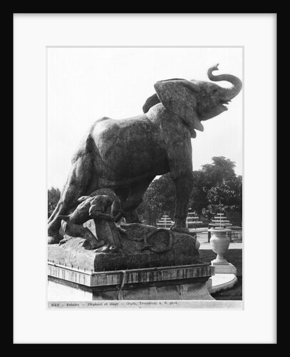 Young Elephant caught in a trap, in front of the first Trocadero Palace constructed for the Universal Exhibition in 1878, 1878 by Emmanuel Fremiet