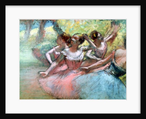 Four ballerinas on the stage by Edgar Degas