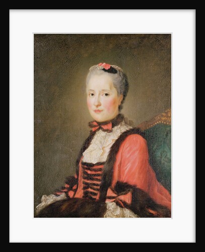 La Dauphine Marie-Josephe de Saxe attributed to Jean Marc Nattier or Jean Baptiste Perroneau by French School