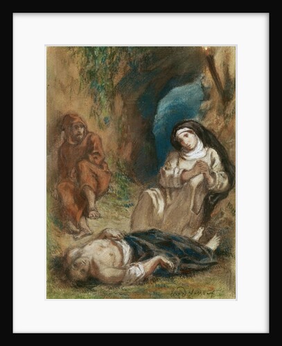 Lelia in the Cave by Ferdinand Victor Eugene Delacroix