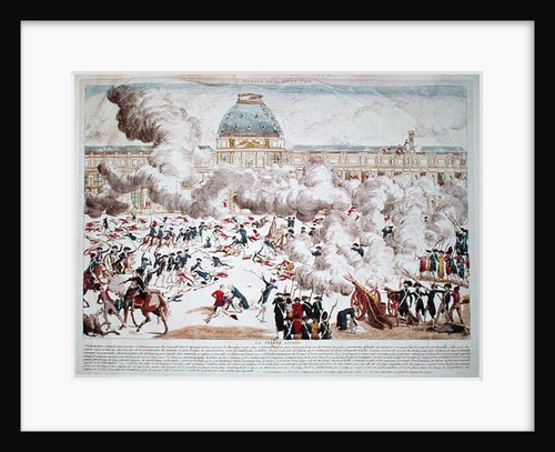 Attack on the Tuileries, 10th August 1792 by French School