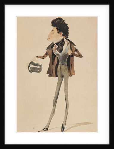 Caricature of Alexander Dumas Pere by Pierre Luc Charles Ciceri
