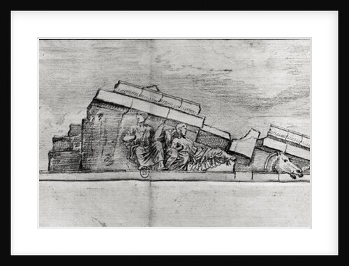 Study of the frieze from the west pediment of the Parthenon by Jacques Carrey